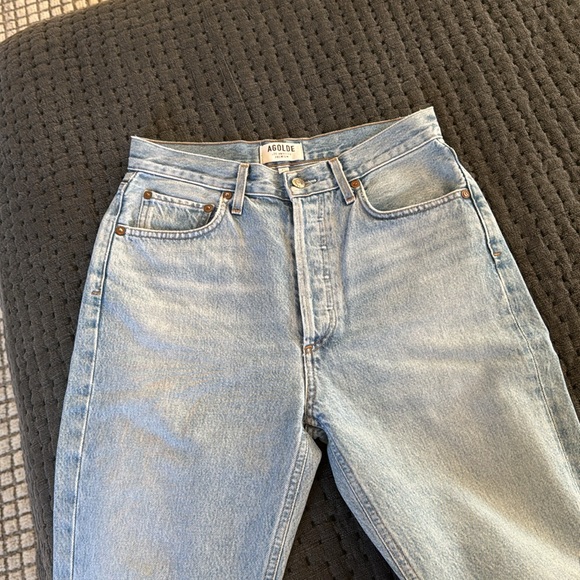 Agolde Riley High Rise Straight Jeans - Picture 3 of 5